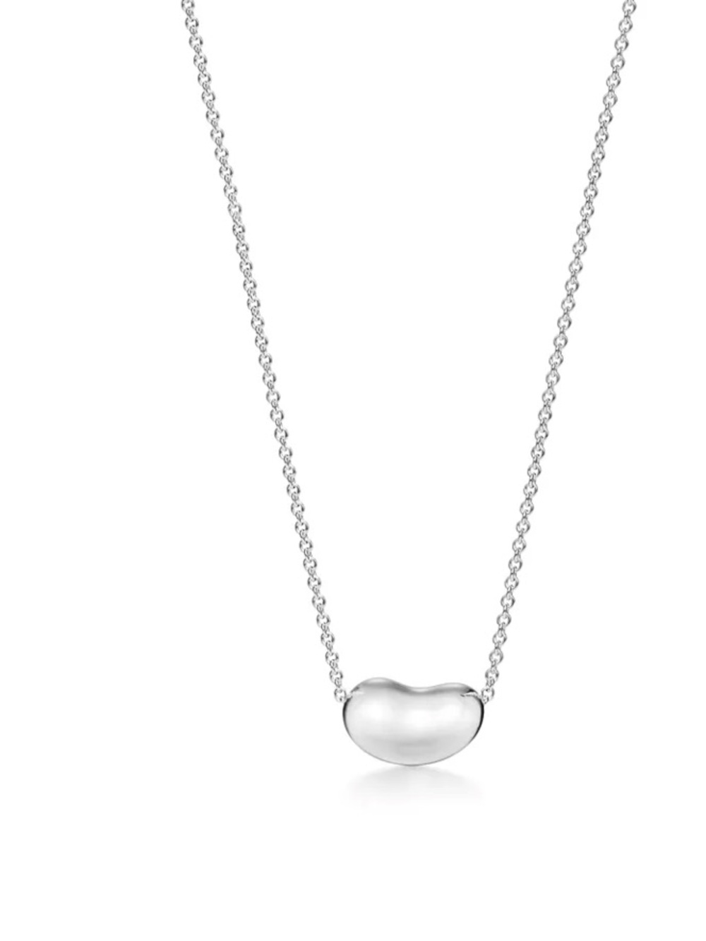 Tiffany & Co. Elsa Peretti Sterling Silver Bean Pendant Necklace - Silver
